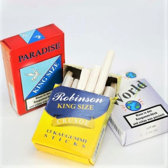 Kaugummi-Sticks mit Rauch-Effekt im Retro-Still Packerl von Drop Shop Schwandtner
