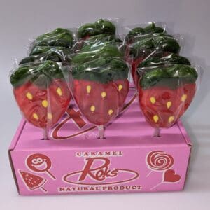 Lollipop strawberry - 20 pieces